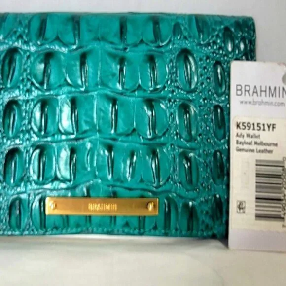 Brahmin Teal Shoulder Bag and Wallet Set - Picture 13 of 15